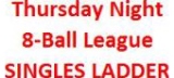 Rack-em-up Pool Hall & Bar - Thursday 8-Ball League Singles Ladder